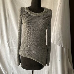Aqua asymmetric hem sweater